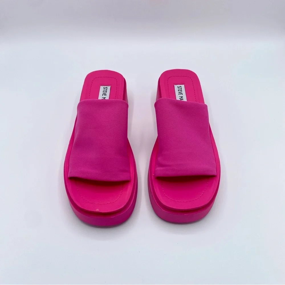 Steve Madden Pink Gimmee Platform Wedge Sandal